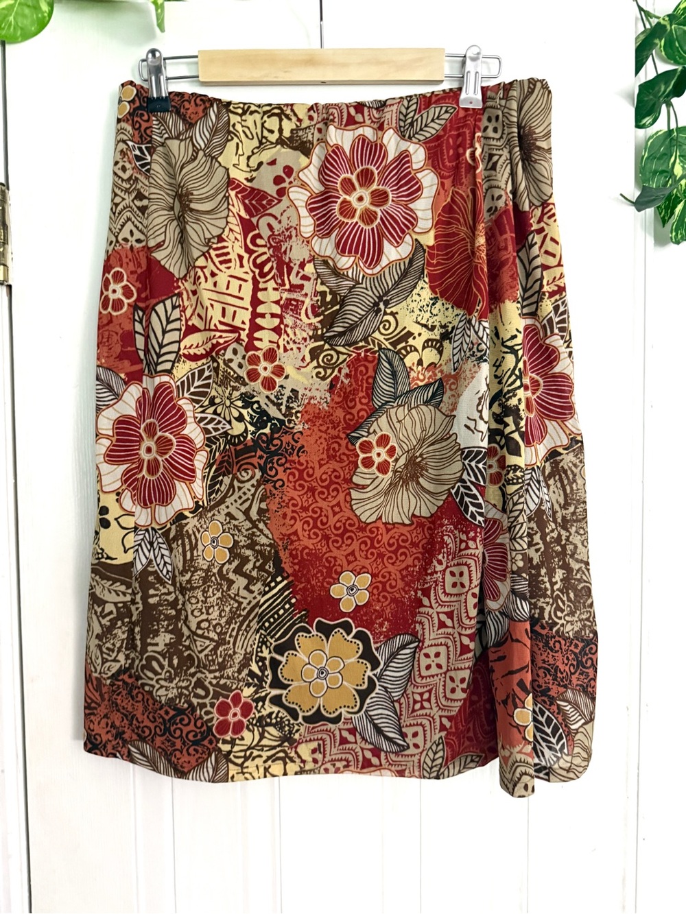 Coldwater Creek Floral Midi Skirt Retro Skirt M